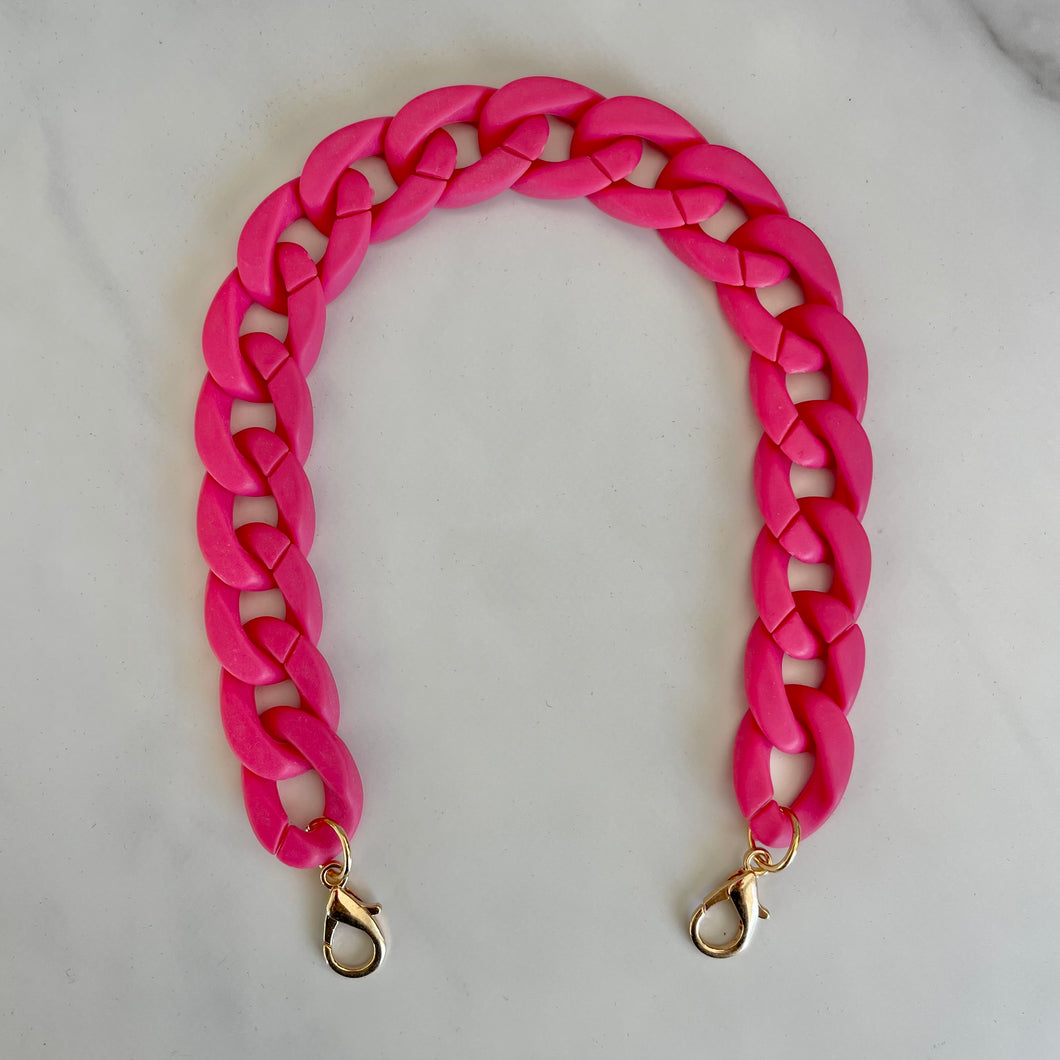 Acrylic Chain Bag Strap - Pink