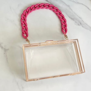 Acrylic Chain Bag Strap - Red