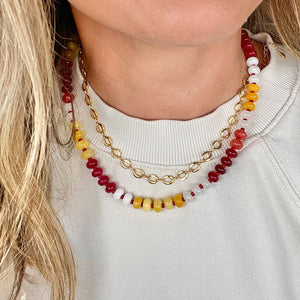 Gemstone Candy Necklace - Chiefs