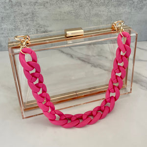 Acrylic Chain Bag Strap - Pink