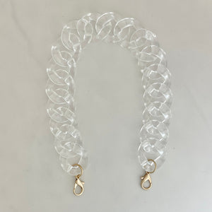 Acrylic Chain Bag Strap - Clear