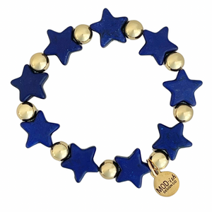 Howlite Star Bracelet - Blue