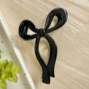 Bow Claw Clip - Black