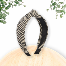 Load image into Gallery viewer, Rattan Woven Headband - Black &amp; White
